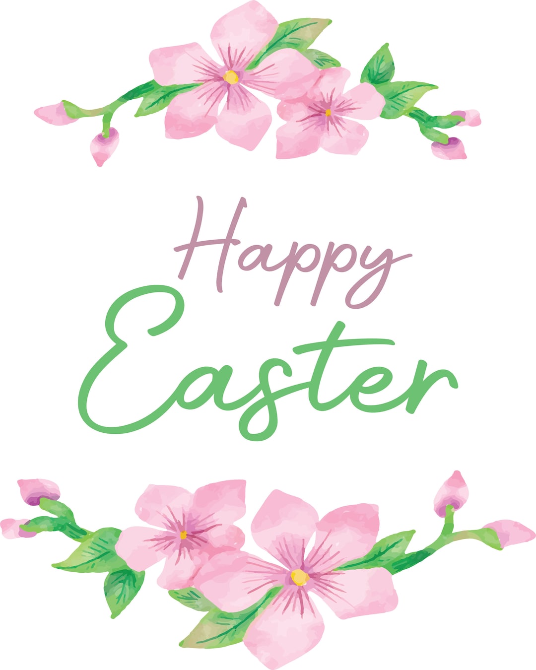 Happy Easter Floral Pdf Svg Dxf & Png File Etsy