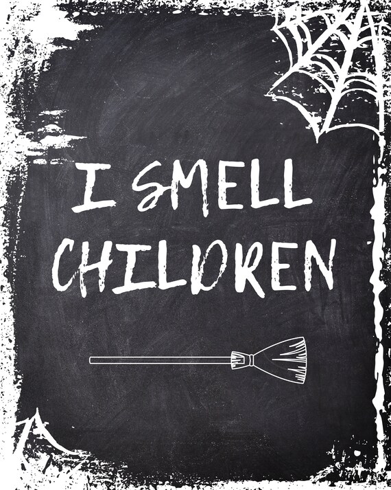 I Smell Children Chalkboard Print Hocus Pocus Printable I Smell Children Chalkboard Print Hocus Pocus Printable