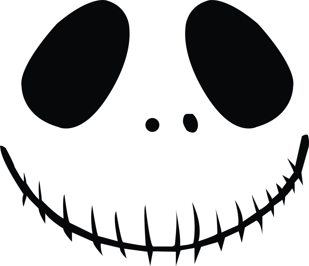 Jack Skellington Face Pdf, Svg, Dxf and Png File Etsy