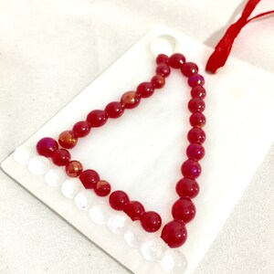 Fused Glass Santa Hat Christmas Ornament
