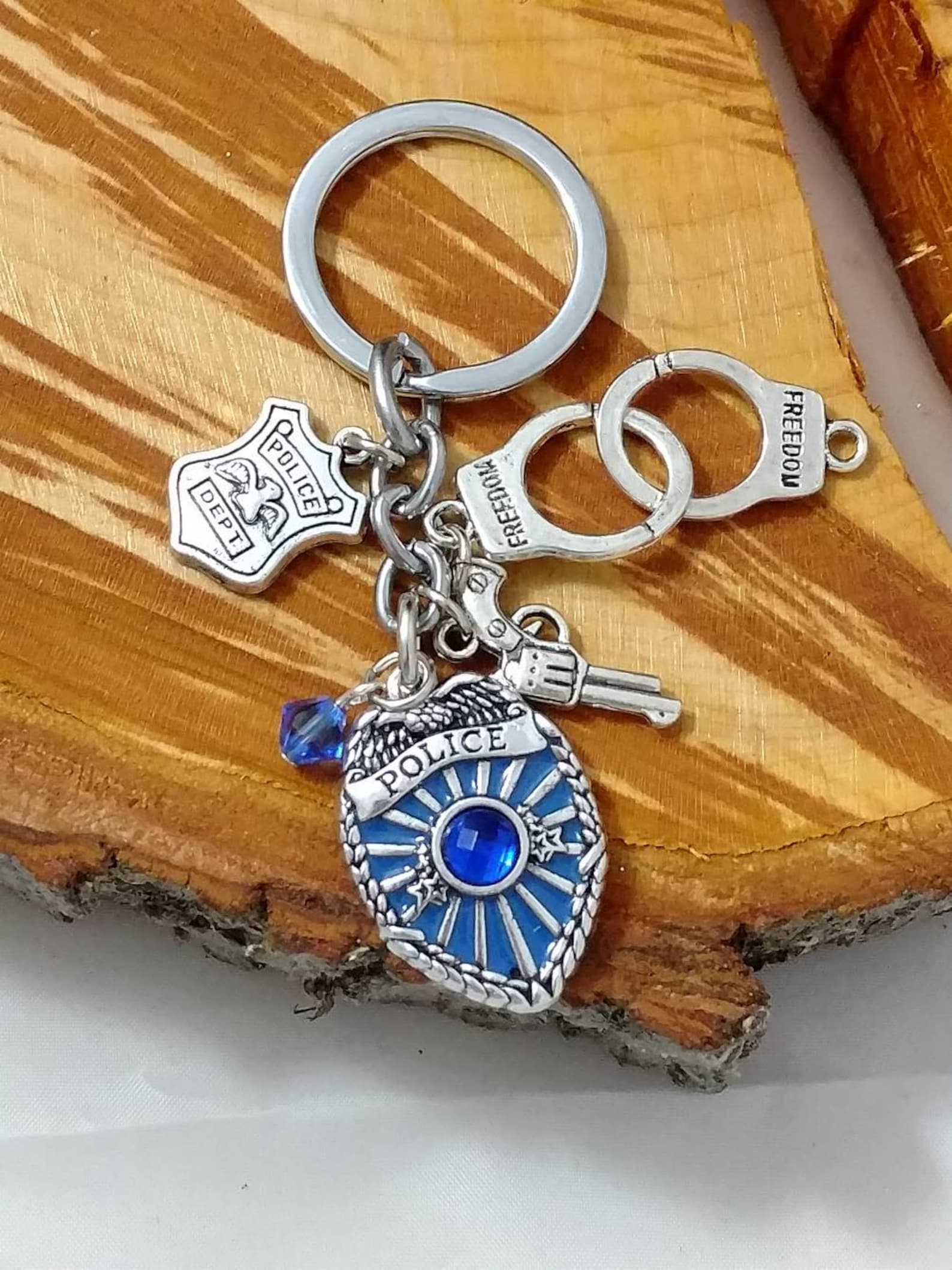 Police Key Chain Law Enforcement Key Ring Police Officer Etsy