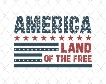 America Land Of The Free PNG, Retro America PNG, Independence Day, 4th Of July Png, retro 4th of july png, proud to be american png