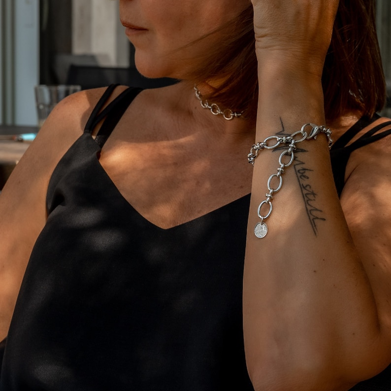 Stainless Steel Thick Chain Anklet/bracelet Etsy