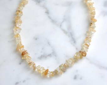 Citrine necklace, citrine nuggets, citrine jewelry, smooth citrine nuggets, yellow necklace, citrine beaded necklace, The Jewelers Wife.