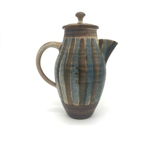 Frank Willet 1960s California Studio Pottery Stoneware Coffee Pot, Mid-Century MCM.