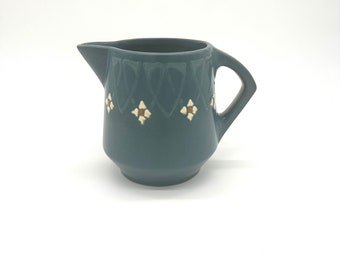 Gorgeous Early Roseville Pottery Aztec Pitcher, 1905 Squeeze Bag Design