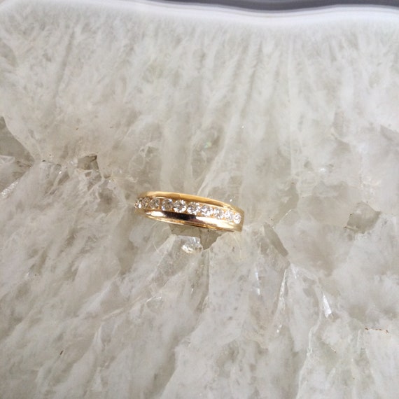 Diamond anniversary band, 14k yellow gold, 1/2 ca… - image 2