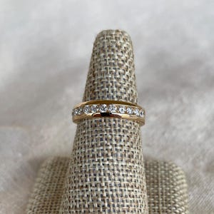Diamond anniversary band, 14k yellow gold, 1/2 carat total diamonds, size 7 1/2