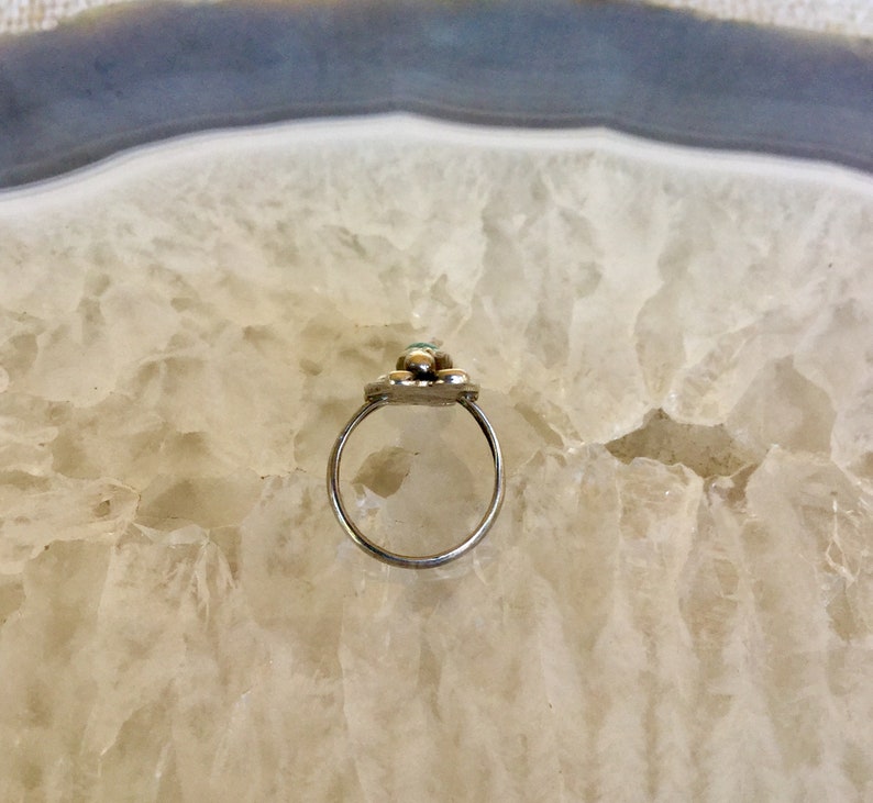 turquoise and Sterling Silver Native American ring Turquoise southwest ring