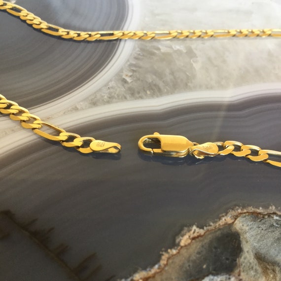 14k gold chain, 20” figaro chain, 4mm
