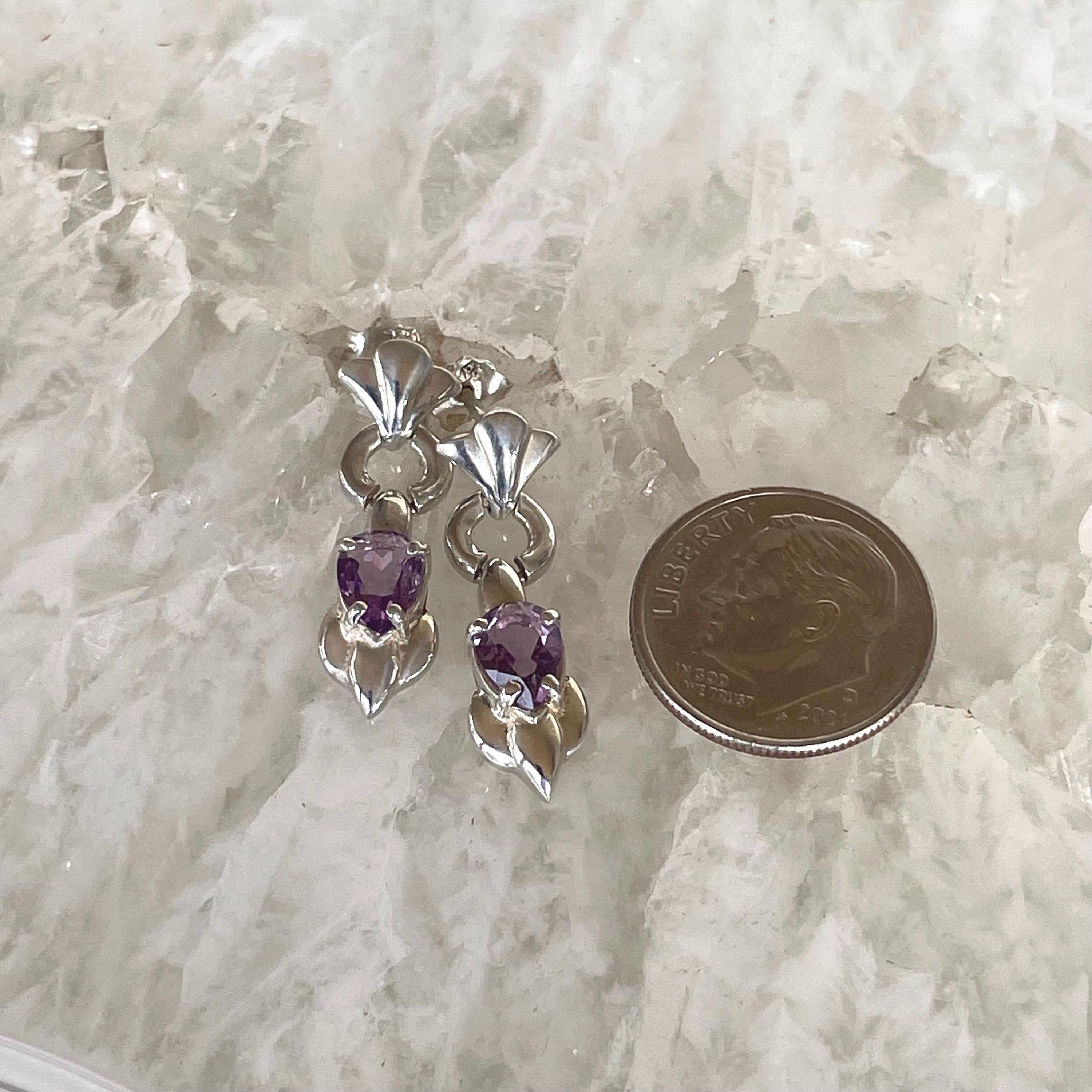 [LLOYD]韓国ブランド☆Flower Violet Amethyst Earring Flower Amethyst Diamond Earrings Same-Day Delivery | Costco