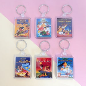 Disney VHS / DVD Cover Retro Nostalgic Childhood Acrylic Keyring