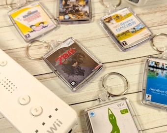 Custom - Wii Retro Game Cover Acrylic Keyring