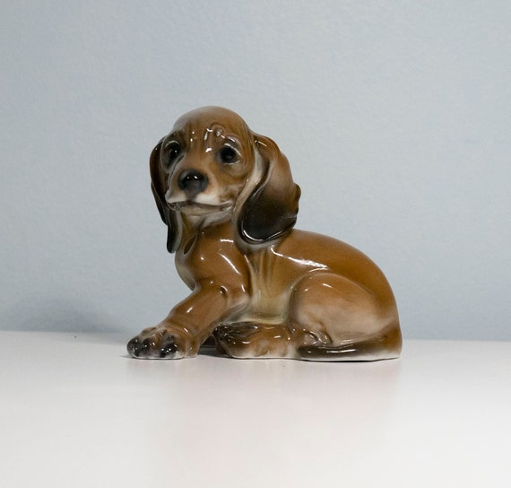 Vintage Rosenthal Dachshund Figurine, Kuspert Model 1909, Handgemalt