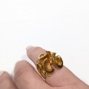 Kabbalah Ana Bekoach Hebrew Engraved Adjustable Ring For Women And Men Gold Filled