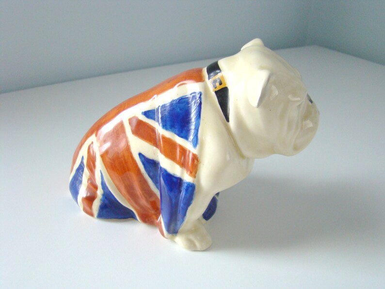 1938 Royal Doulton Vintage British Union Jack Bulldog Figurine | Etsy