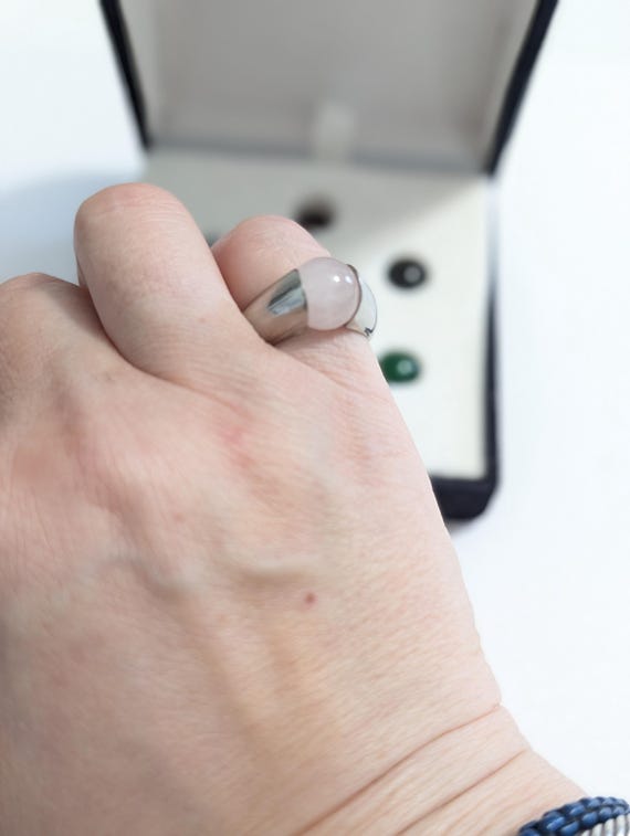Sterling Silver Gemstone Ball Ring: 7 Interchange… - image 4