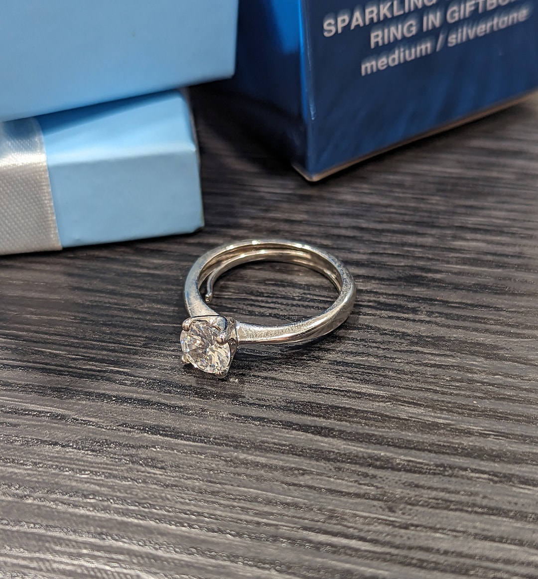 2.60Ct Taglio Rotondo Solitario Moissanite Fidanzamento Anello Vero 925
