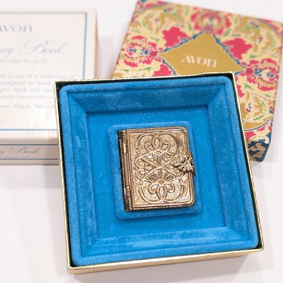 Avon Memory Book Perfume Holder - 1971 Solid Glacé New Old Stock