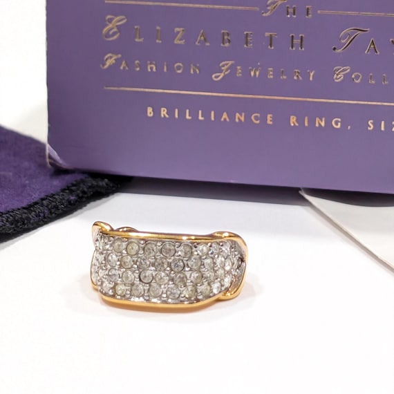 Collectible Elizabeth Taylor for Avon 1994 Brillance Gold Gem Ring