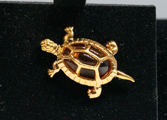 Rare Avon Sea Turtle Pin Avon Tortoise Style Tac … - image 1