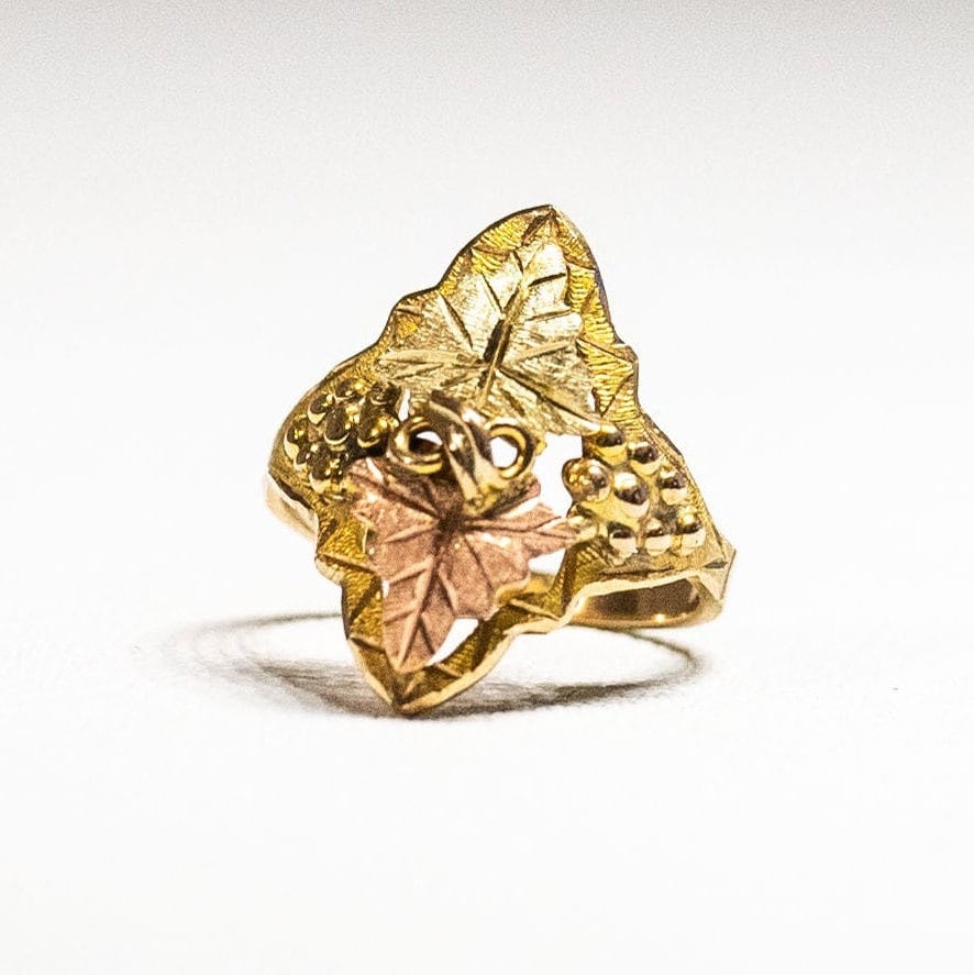 10k & 12K Black Hills Solid Gold Tri-color Gold Ring