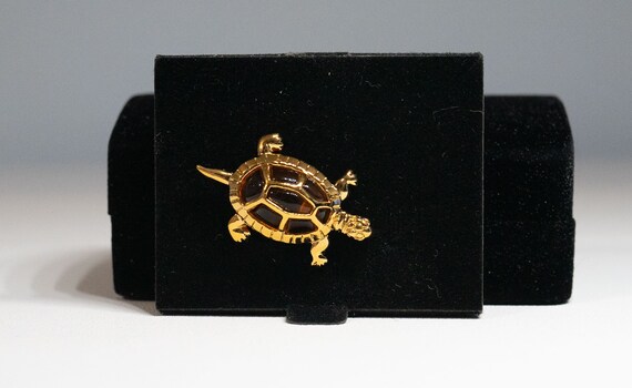 Rare Avon Sea Turtle Pin Avon Tortoise Style Tac … - image 2