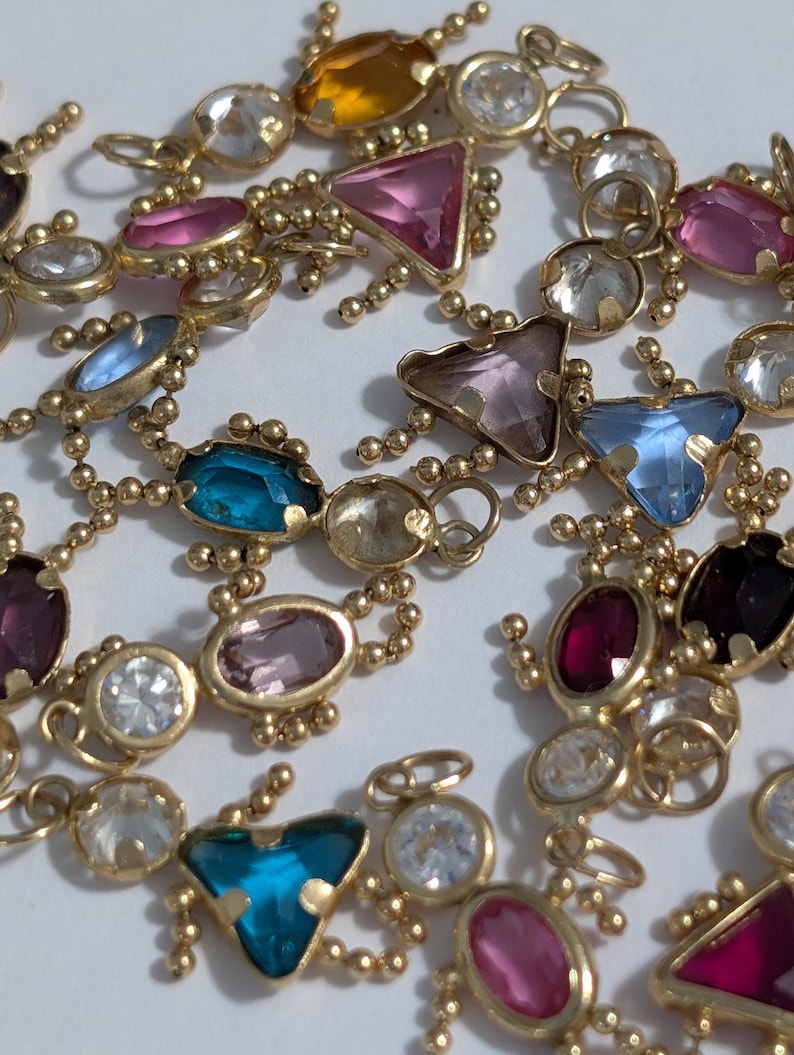 VINTAGE Solid 14K Yellow Gold BIRTHSTONE Babies Boy & Girl Pendant