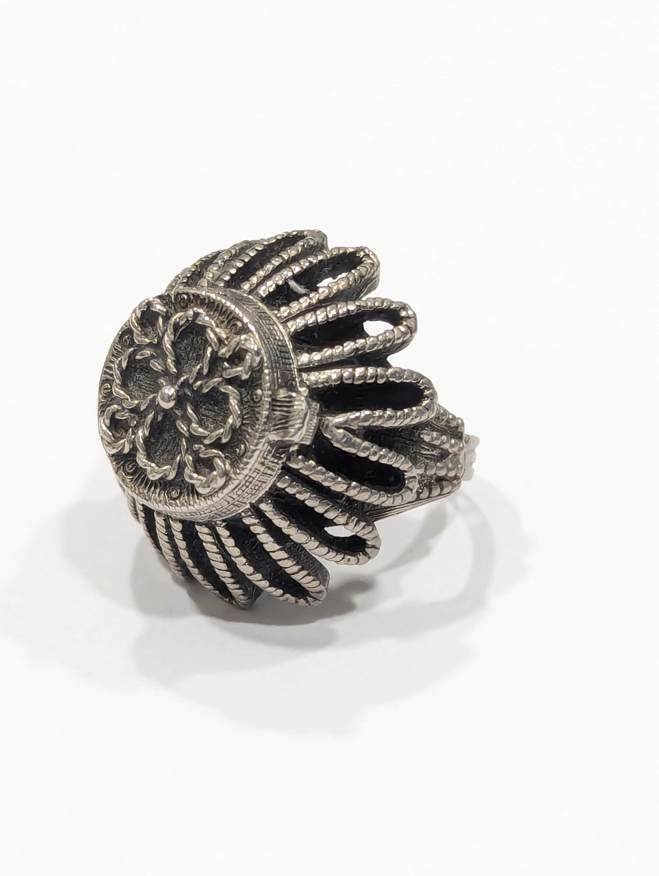 Antique Poison Adjustable Ring Vintage Florenza Stunning Estate