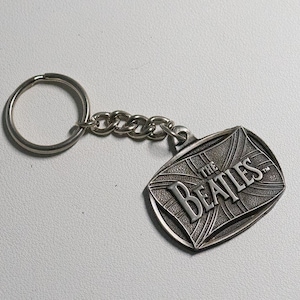 The Beatles Pewter Apple Corps Limited Key Chain Ring 1996 USA