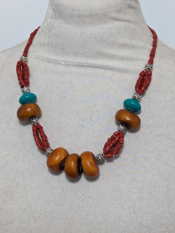 Moroccan Berber Necklace Traditional Handmade Lou… - image 1