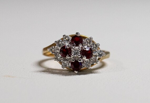 Garnet Birthstone January Ring Victorian Garnet A… - image 2