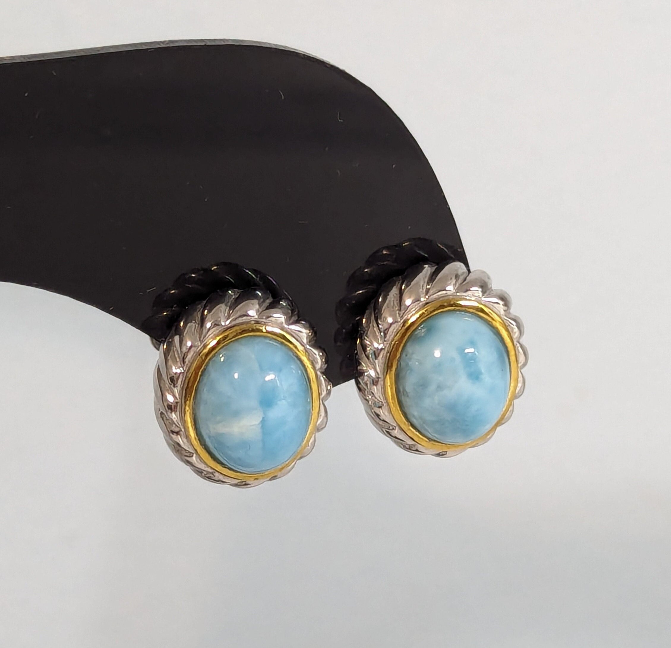 Sterling Silver 10x8 Cushion Chinese Turquoise Double Rope Design Ring Sterling Silver 10x8 Cushion Chinese Turquoise Double Rope Design Ring