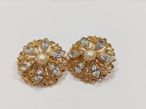 Crystal Avon Earrings Very Rare Avon Embellished … - image 3