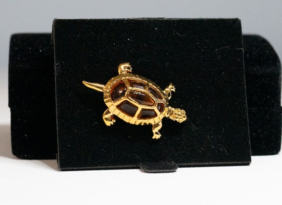 Rare Avon Sea Turtle Pin Avon Tortoise Style Tac … - image 3