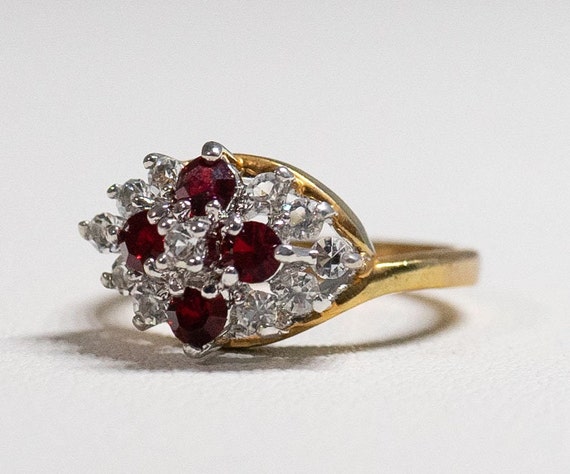 Garnet Birthstone January Ring Victorian Garnet A… - image 3