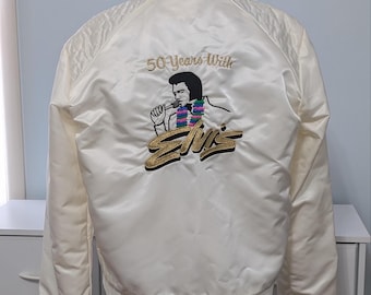 Collectible ELVIS PRESLEY 50TH ANNIVERSARY Satin Bomber