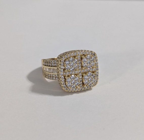 Moissanite Statement Ring, Gold Vermeil over Ster… - image 8