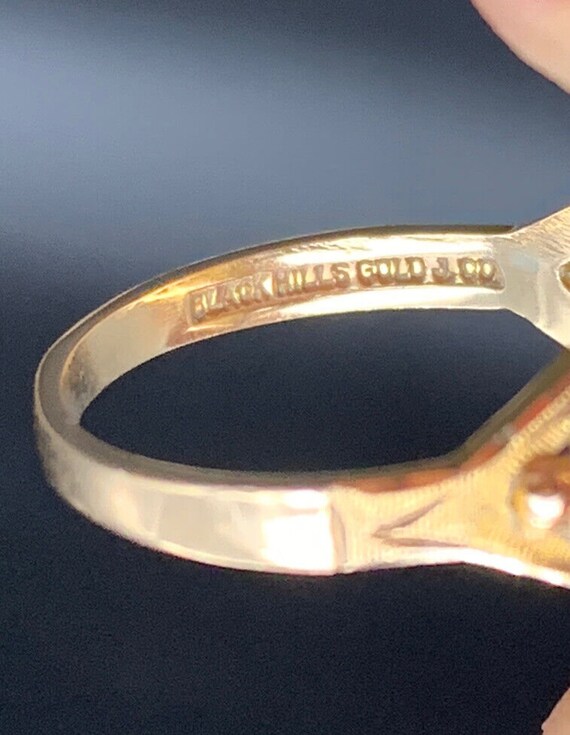 10k & 12K Black Hills Solid Gold Tri-color Gold Ring