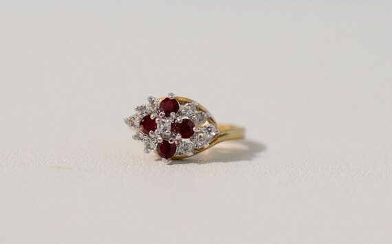 Garnet Birthstone January Ring Victorian Garnet A… - image 4