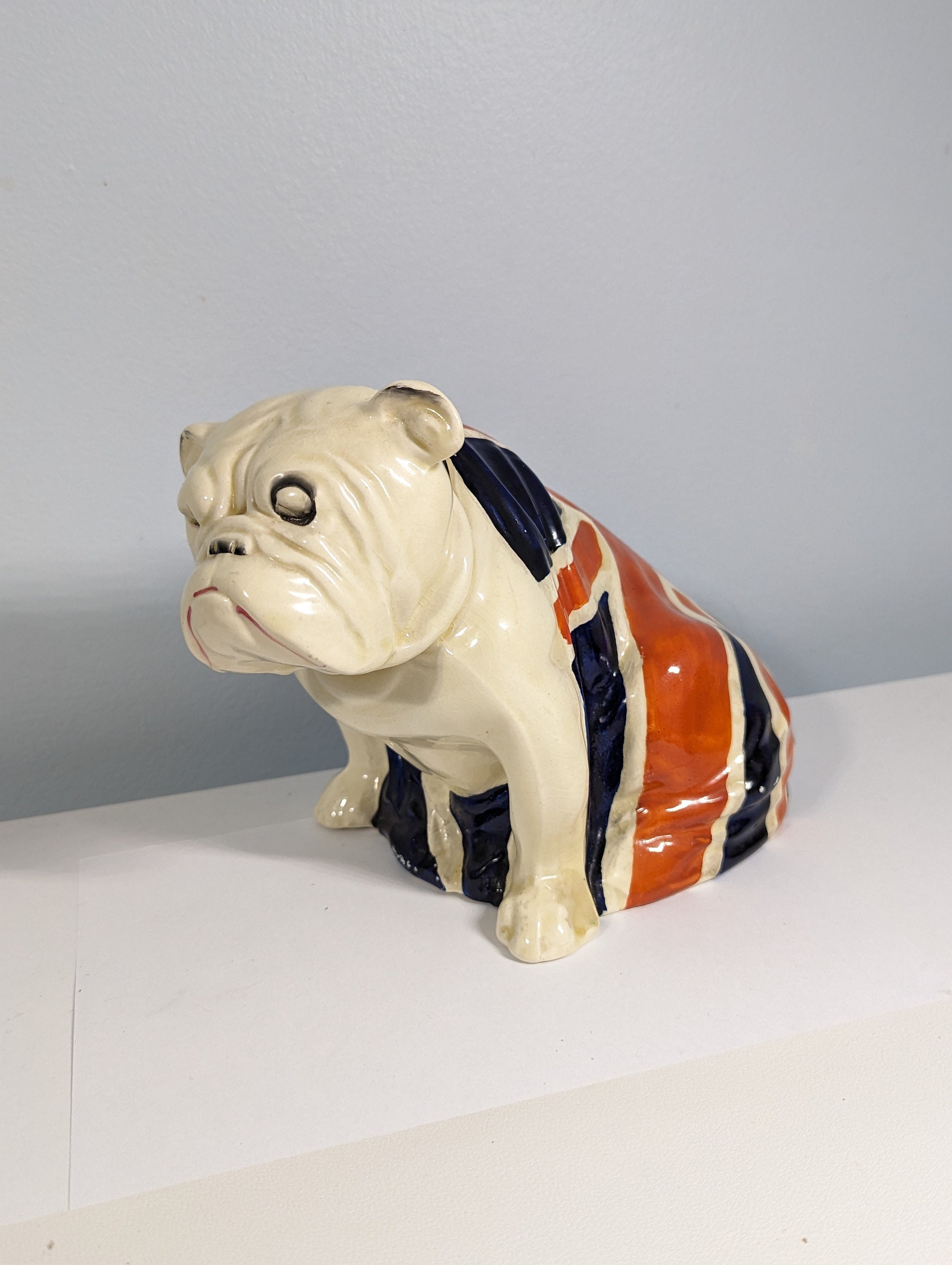 1941 Royal Doulton Vintage British Union Jack Bulldog Figurine