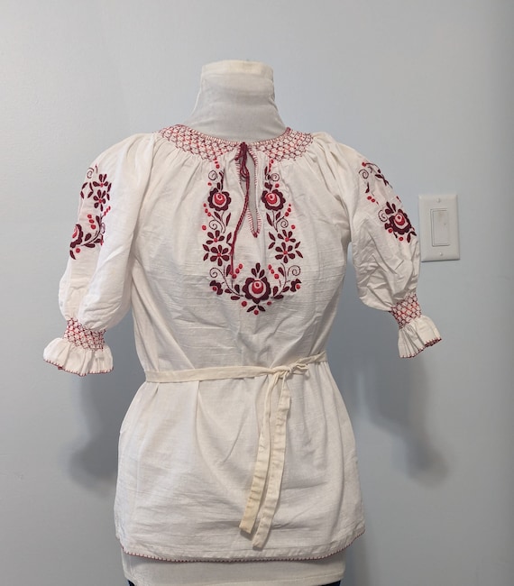 60s vintage ethnic embroidery tunic tops