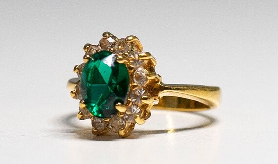 Vintage Gio Lind Emerald Green Austrian Crystal and C… - Gem