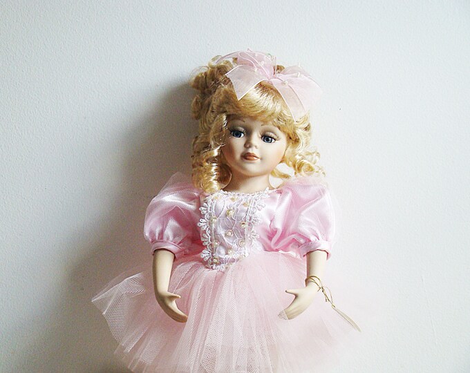 Vintage Collectors Choice Ballerina Porcelain Doll Genuine Fine Bisque