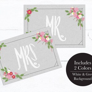 Printable Mr &amp; Mrs Sign, Wedding Sign, Wedding Decor, Instant Download ...