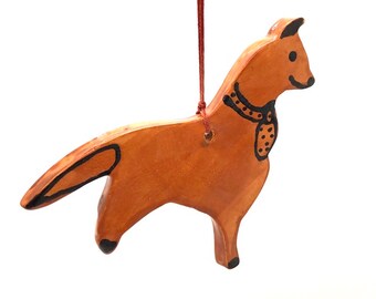 Rot braunes Hunde ornament