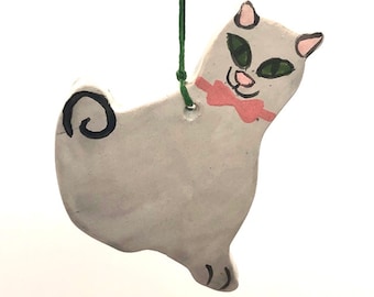 Gray Kitty Ornament