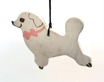 Gray Poodle Ornament