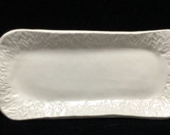 Ceramic Tray with Leaf Design