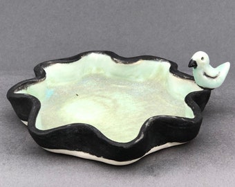 Trinket Dish with Blue Bird